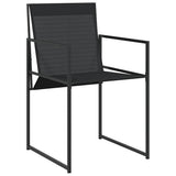 vidaXL Tuin Eettafel Set 5 pcs Zwart Gepoedercoat staal