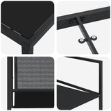 vidaXL Tuin Eettafel Set 5 pcs Zwart Gepoedercoat staal