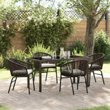 vidaXL Tuin Eettafel Set 3 pcs Zwart Gepoedercoat staal