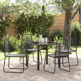 vidaXL Tuin Eettafel Set 3 pcs Zwart Gepoedercoat staal