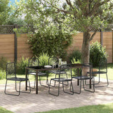 vidaXL Tuin Eettafel Set 3 pcs Zwart Gepoedercoat staal