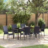 vidaXL Tuin Eettafel Set 3 pcs Bruin Gepoedercoat staal