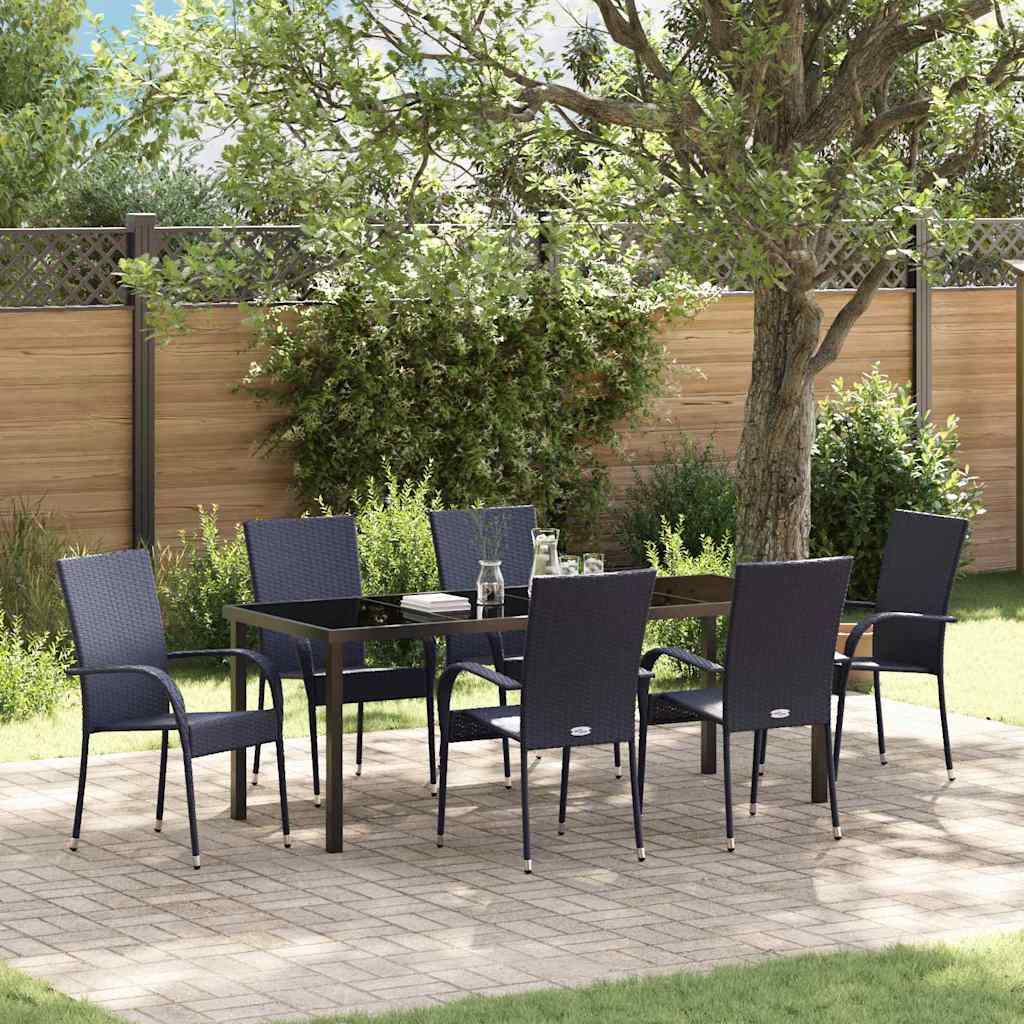 vidaXL Tuin Eettafel Set 3 pcs Bruin Gepoedercoat staal