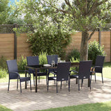 vidaXL Tuin Eettafel Set 3 pcs Bruin Gepoedercoat staal