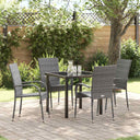 vidaXL Tuin Eettafel Set 3 pcs Bruin Gepoedercoat staal