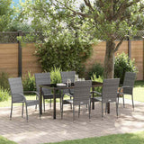 vidaXL Tuin Eettafel Set 3 pcs Bruin Gepoedercoat staal