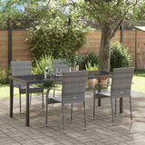 vidaXL Tuin Eettafel Set 3 pcs Bruin Gepoedercoat staal