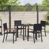 vidaXL Tuin Eettafel Set 3 pcs Zwart Gepoedercoat staal