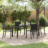 vidaXL Tuin Eettafel Set 3 pcs Zwart Gepoedercoat staal