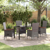 vidaXL Garden Dining Set with Cushions 3 pcs Grey Powder-Coated Steel