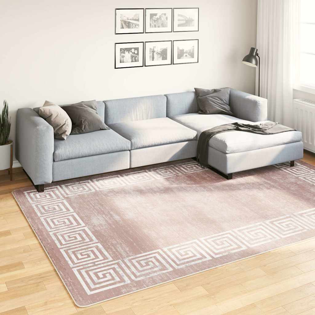 vidaXL Vloerkleed wasbaar anti-slip 80x150 cm meerkleurig