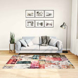 vidaXL Vloerkleed wasbaar anti-slip 80x150 cm meerkleurig