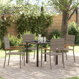 vidaXL Garden Dining Set with cushions 3 pcs Black poly rattan