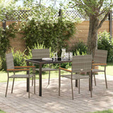 vidaXL Garden Dining Set with cushions 3 pcs Black poly rattan