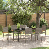 vidaXL Garden Dining Set with cushions 3 pcs Black poly rattan