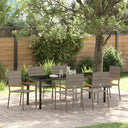 vidaXL Garden Dining Set with cushions 3 pcs Black poly rattan