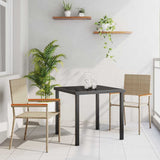 vidaXL Garden Dining Set with cushions 3 pcs Black poly rattan
