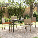 vidaXL Garden Dining Set with cushions 3 pcs Black poly rattan