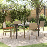 vidaXL Garden Dining Set with cushions 3 pcs Black poly rattan