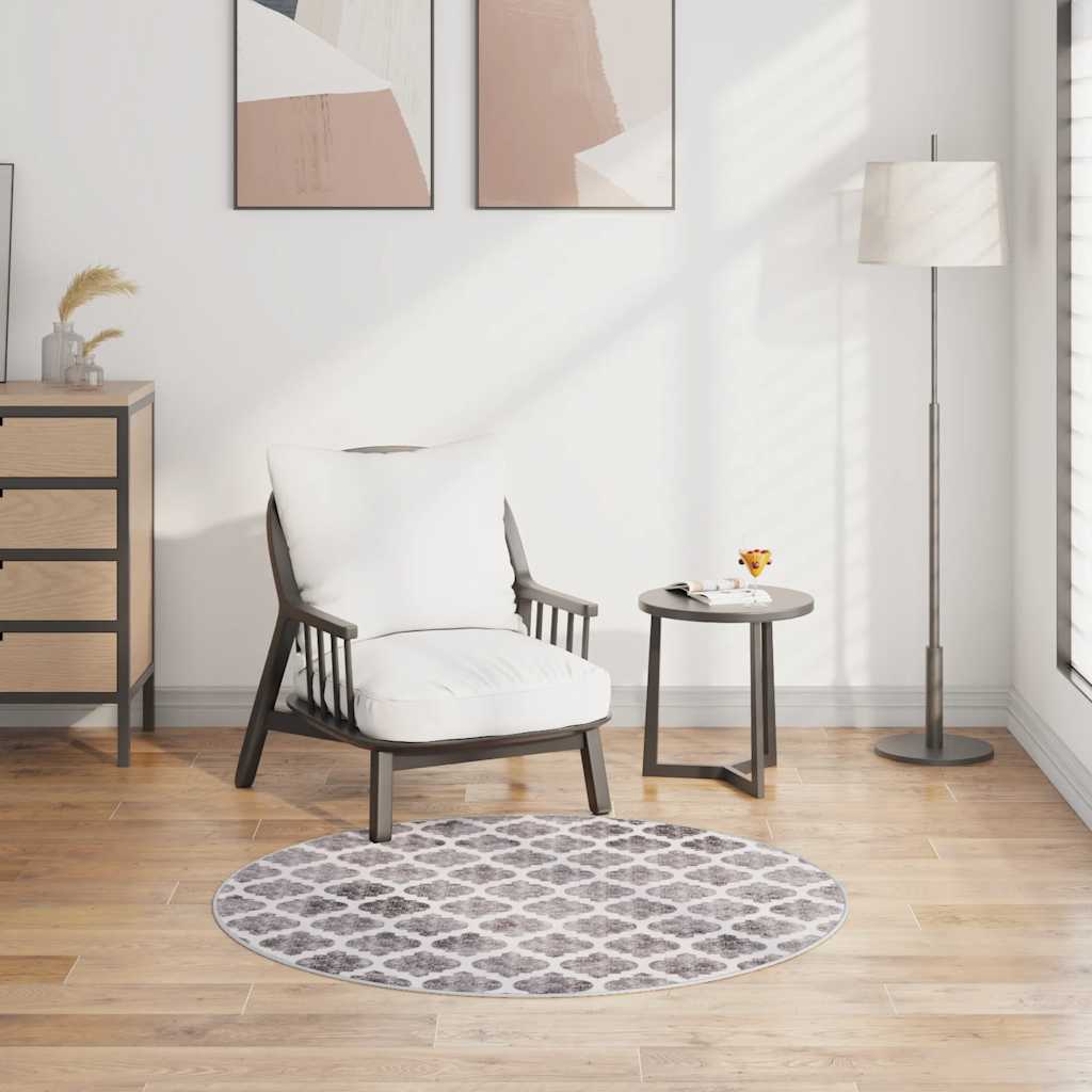 vidaXL Vloerkleed wasbaar anti-slip 80x150 cm meerkleurig