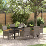 vidaXL Garden Dining Set with cushions 3 pcs Black poly rattan