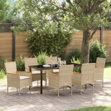vidaXL Garden Dining Set with cushions 3 pcs Black poly rattan