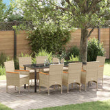 vidaXL Garden Dining Set with cushions 3 pcs Black poly rattan