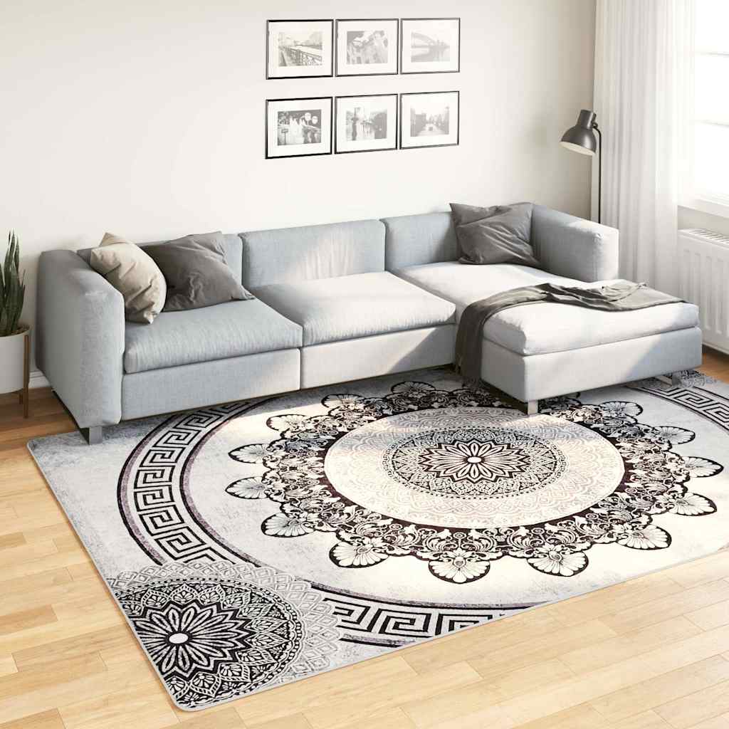 vidaXL Vloerkleed wasbaar anti-slip 80x150 cm meerkleurig