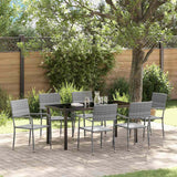 vidaXL Tuin Eettafel Set met kussen 3 pcs Zwart poly rattan