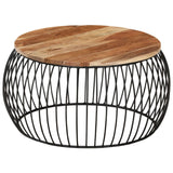 vidaXL Coffee Table Round 68x37 cm Solid Reclaimed Wood