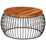 vidaXL Coffee Table Round 68x37 cm Solid Reclaimed Wood