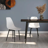 vidaXL Eetkamerstoelen 6 st PP wit