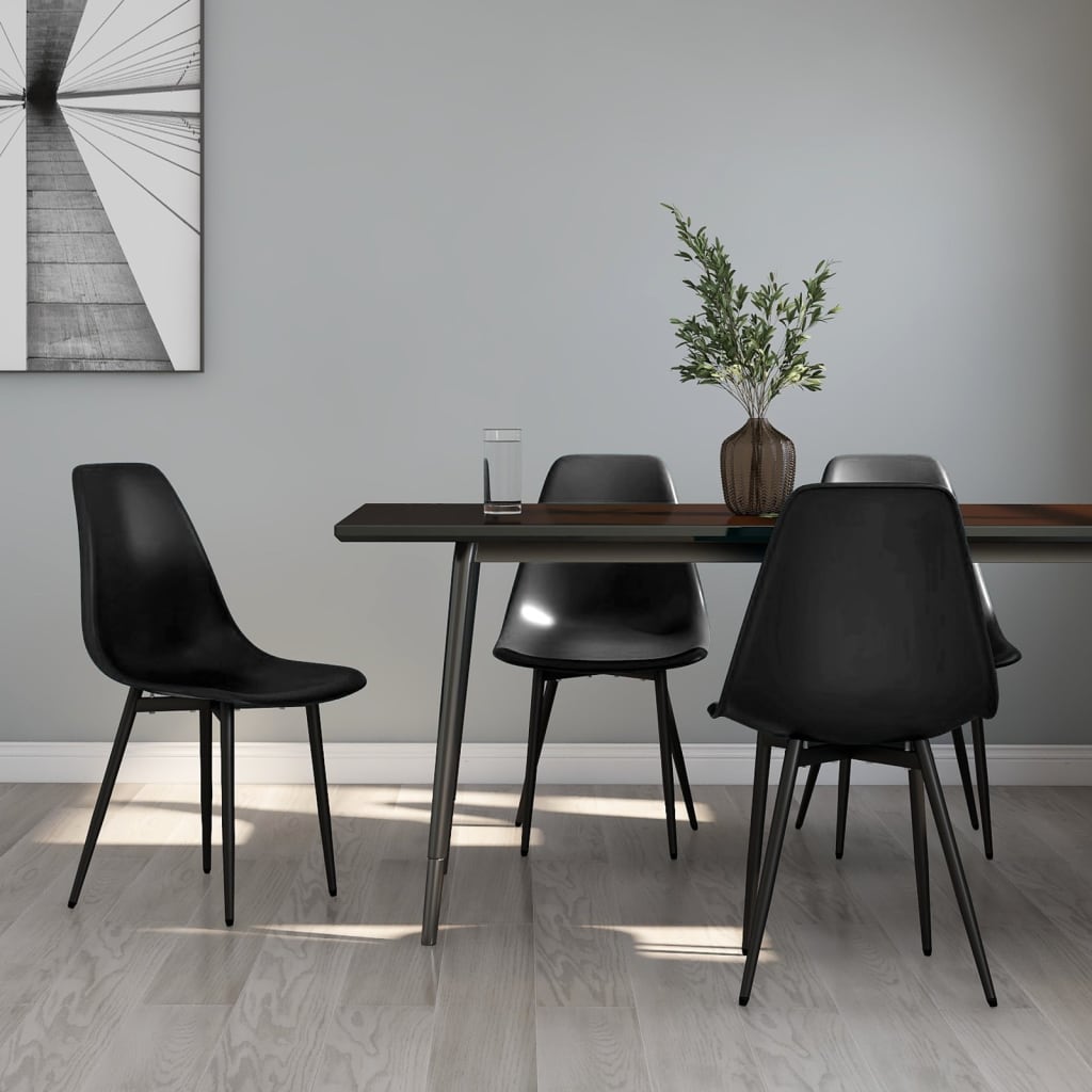 vidaXL Eetkamerstoelen 6 st PP wit