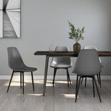 vidaXL Eetkamerstoelen 6 st PP wit