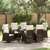 vidaXL Garden Dining Set with cushions 3 pcs Black poly rattan