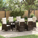 vidaXL Garden Dining Set with cushions 3 pcs Black poly rattan