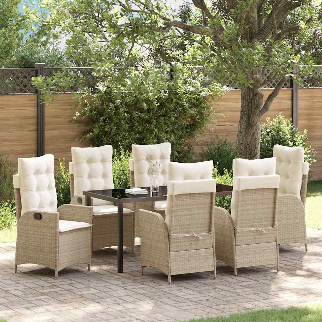 vidaXL Garden Dining Set with cushions 3 pcs Black poly rattan