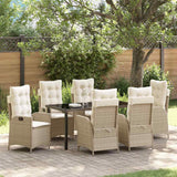 vidaXL Garden Dining Set with cushions 3 pcs Black poly rattan