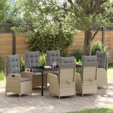 vidaXL Garden Dining Set with cushions 3 pcs Black poly rattan