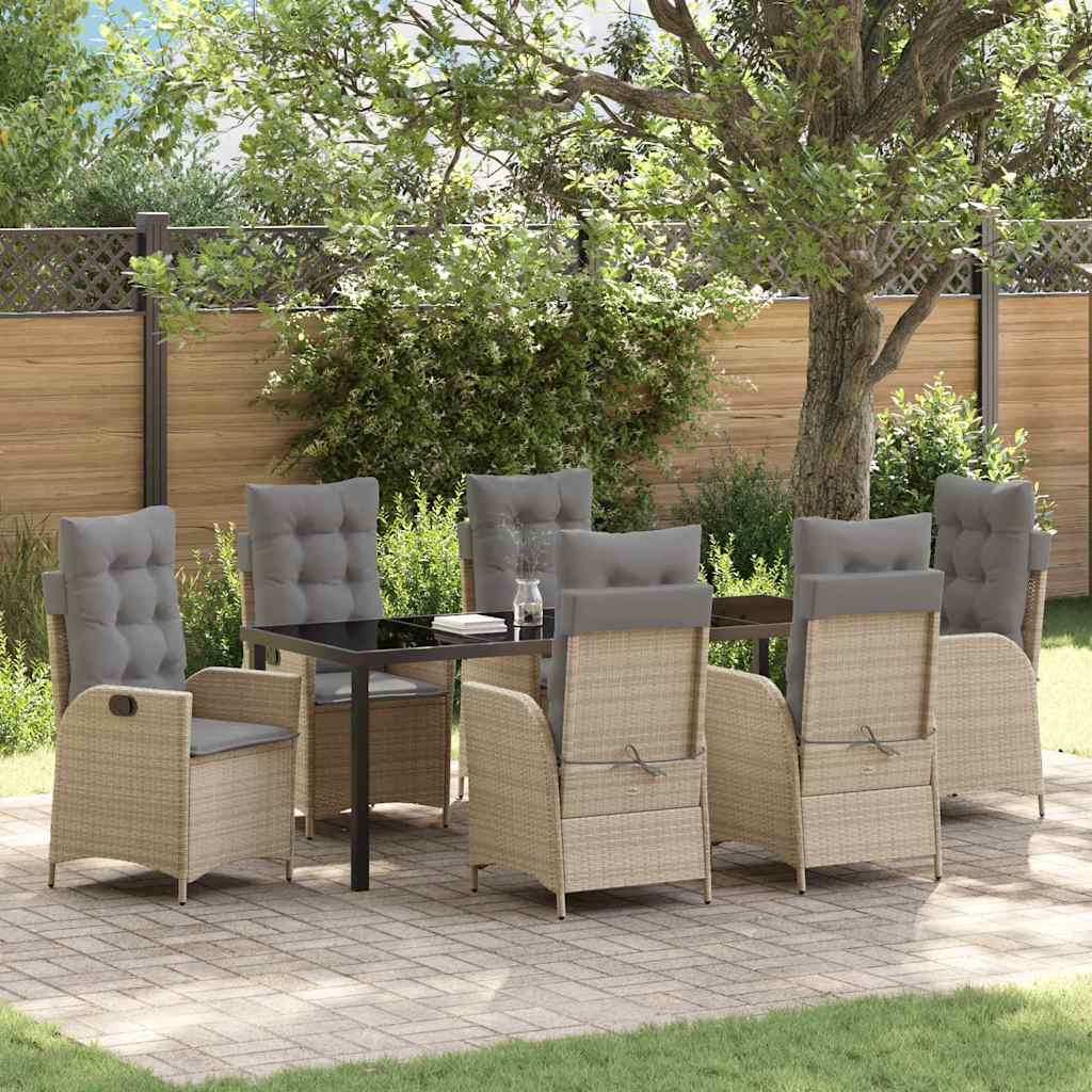 vidaXL Garden Dining Set with cushions 3 pcs Black poly rattan