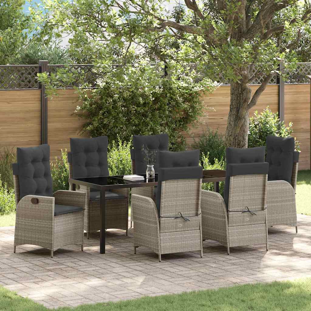 vidaXL Garden Dining Set with cushions 3 pcs Black poly rattan