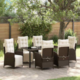 vidaXL Garden Dining Set with cushions 3 pcs Black poly rattan