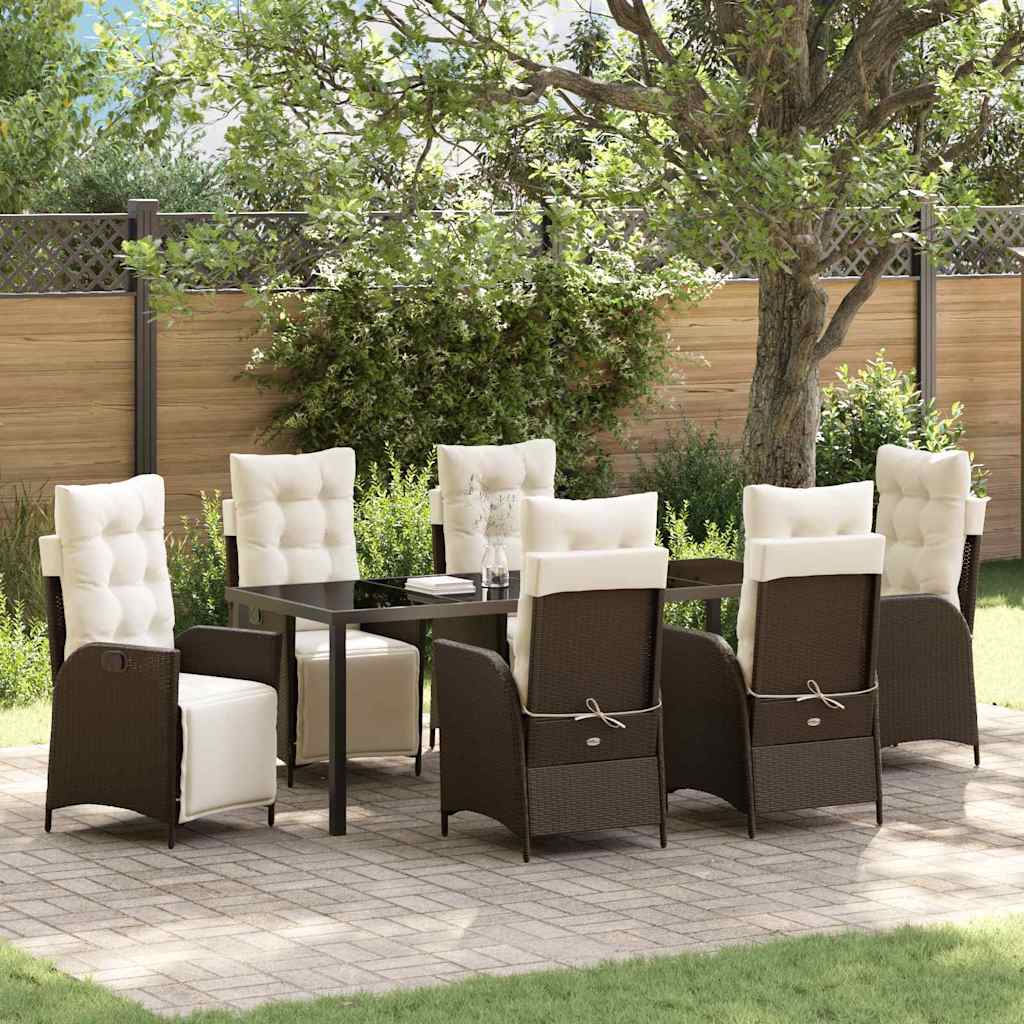 vidaXL Garden Dining Set with cushions 3 pcs Black poly rattan