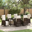 vidaXL Garden Dining Set with cushions 3 pcs Black poly rattan