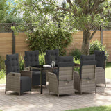 vidaXL Garden Dining Set with cushions 3 pcs Black poly rattan