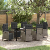 vidaXL Garden Dining Set with cushions 3 pcs Black poly rattan