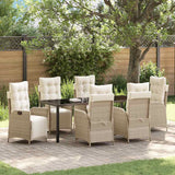 vidaXL Garden Dining Set with cushions 3 pcs Black poly rattan