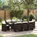 vidaXL Garden Dining Set 5 pcs Black poly rattan