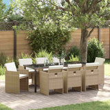 vidaXL Garden Dining Set 5 pcs Black poly rattan