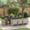 vidaXL Garden Dining Set 5 pcs Black poly rattan